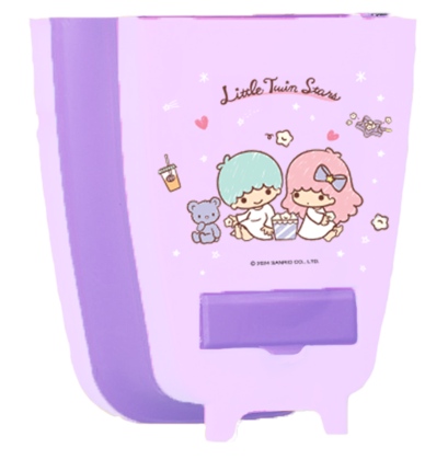 ถังขยะเอนกประสงค์ พับได้ ขนาด 25.2 x 29 x 18 ซม. Little twin Stars