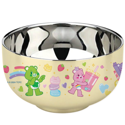 ชามสแตนเลส Care Bear สีเหลือง