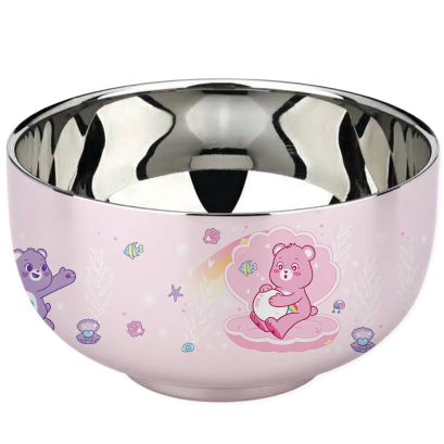 ชามสแตนเลส Care Bear สีชมพู
