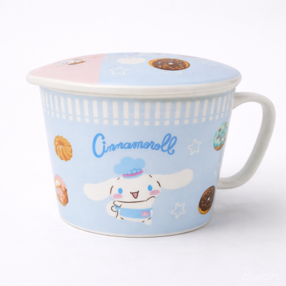 ถ้วยมาม่า เซรามิกพร้อมฝาปิด Cinnamoroll 1 ลิตร