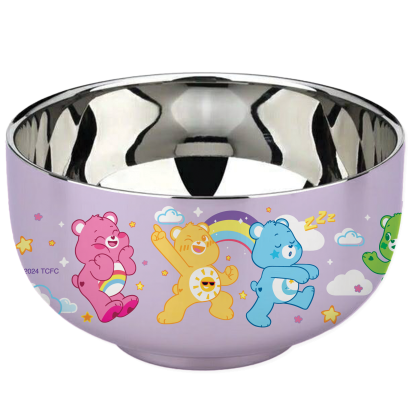 ชามสแตนเลส Care Bear สีม่วง