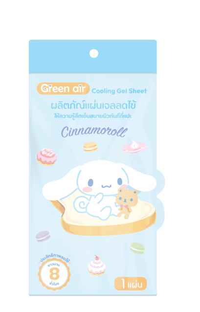 คูลฟีเวอร์ แผ่นเจลลดไข้ สำหรับเด็ก 1 ชิ้น ลาย Cinnamoroll