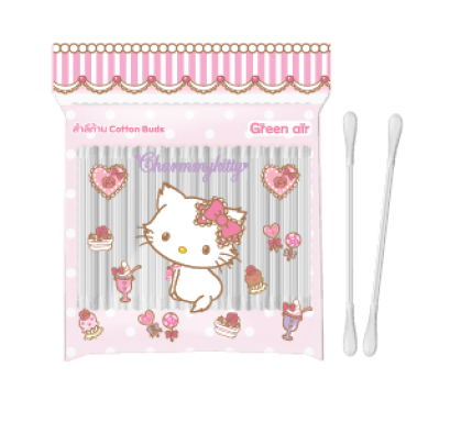 สำลีก้านจิ๋ว 100 ก้าน Charmmykitty