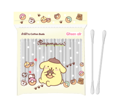 สำลีก้านจิ๋ว 100 ก้าน Pompompurin