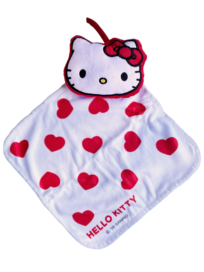 ผ้าเช็ดมือ Hello Kitty สีขาวแดง