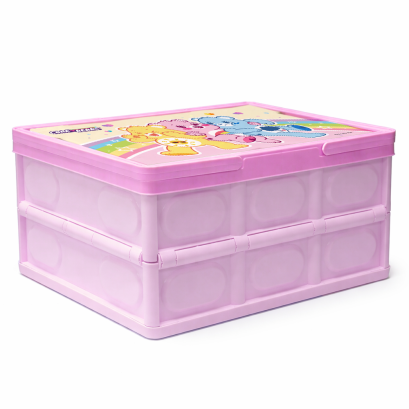 กล่องพลาสติกพับได้มีหูหิ๋ว 30 ลิตร Care Bear 2 ลาย