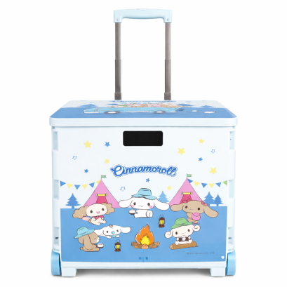 กล่องเก็บของล้อลาก 4 ล้อ พับเก็บได้ Cinnamoroll 45 ลิตร สีฟ้า