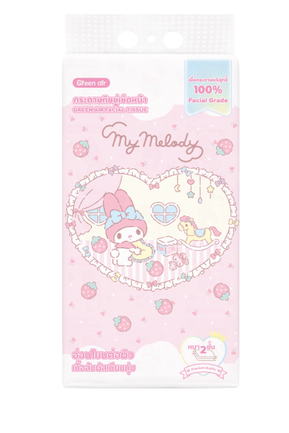กระดาษเช็ดหน้า 180 แผ่น 5 ห่อ/ หิ้ว My Melody