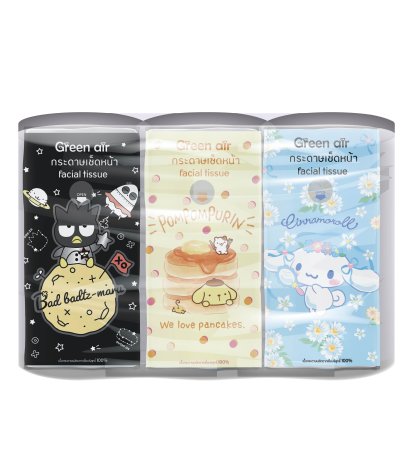 GREEN AIR กระดาษเช็ดหน้า 10 แผ่น แพ็ค 6 คละลาย