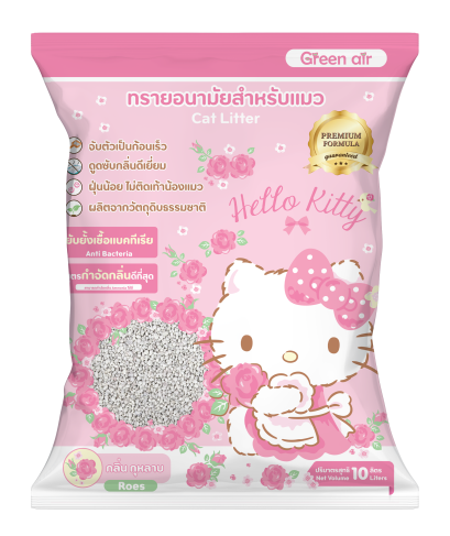 ทรายเบนโทไนท์ กลิ่นกุหลาบ สำหรับแมว 5 L