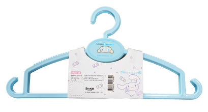 ไม้แขวนเสื้อพลาสติก Cinnamoroll แพ็ค 3 สีฟ้า