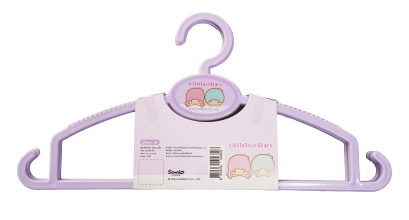 ไม้แขวนเสื้อพลาสติก Little Twin Stars แพ็ค 3 สีม่วง