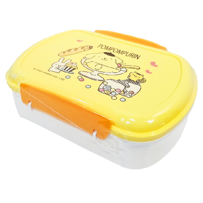 กล่องอาหาร Pompompurin รุ่นฝาล็อค สีเหลือง