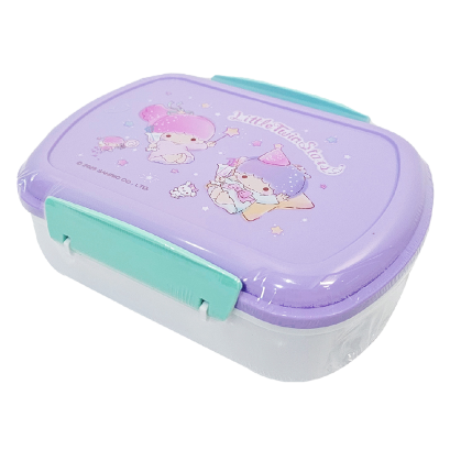 กล่องอาหาร Little Twin Stars รุ่นฝาล็อค สีม่วง