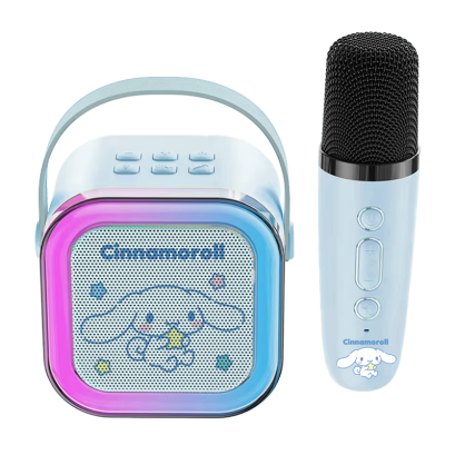 ลำโพงคาราโอเกะ 1 ไมค์ Cinnamoroll สีฟ้า