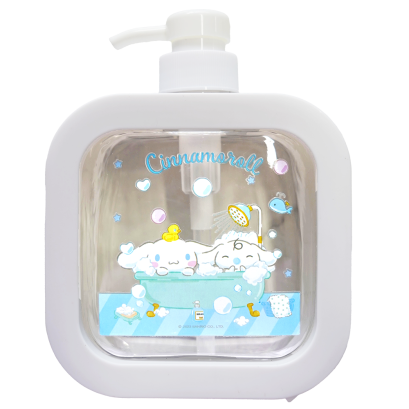 ขวดปั๊มสีเหลี่ยมเหลี่ยม Cinnamoroll ความจุ 500 มล.
