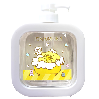 ขวดปั๊มสีเหลี่ยมเหลี่ยม Pompompurin ความจุ 500 มล.