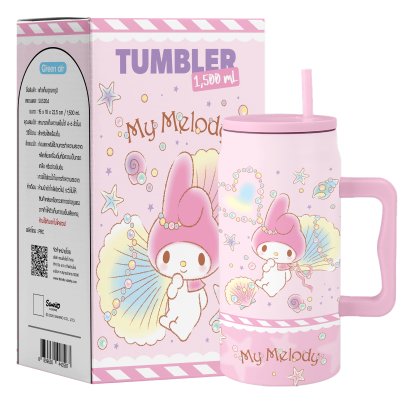 แก้วน้ำเก็บความเย็น พร้อมหลอดดูด My Melody 1.5 มล.