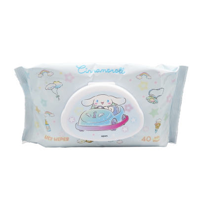 ทิชชูเปียกทำความสะอาดชนิดเช็ดเครื่องหนัง Cinnamoroll  40 แผ่น ยกลัง 36 ห่อ