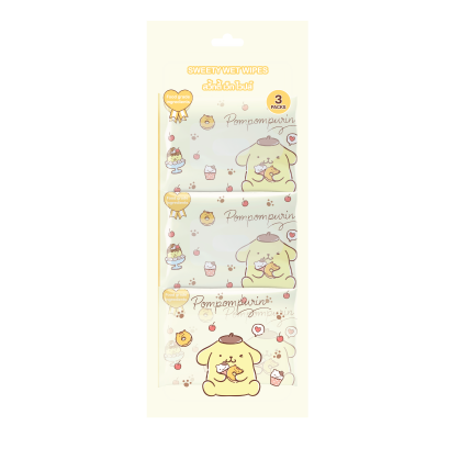 ทิชชู่เปียก Pompompurin แพ็ค 3 ห่อ