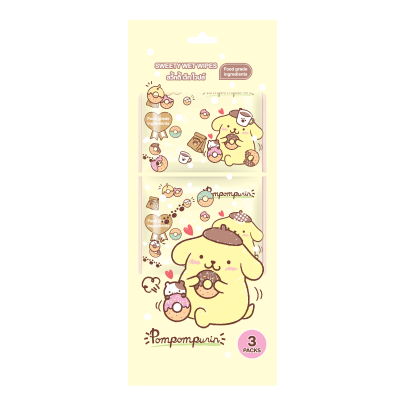 ทิชชู่เปียก Pompompurin แพ็ค 3 ห่อ