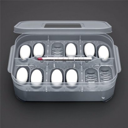  Reptile Egg Incubation Tray With Thermometer กล่องพลาสติก สำหรับฟักไข่สัตว์เลื้อยคลาน 