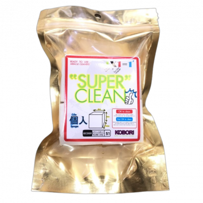 ECO CLEAN ผลิตภัณฑ์ทำความสะอาด KOBORI แบบพร้อมใช้ 4 ชิ้นในฟองน้ำ