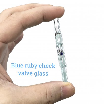 Blue ruby check  valve glass