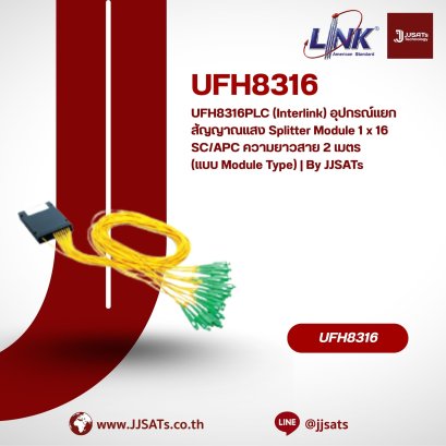 UFH8316PLC (Interlink) Double-Q Splitter Module 1 x 16 SC/APC, 2 m. Cable (Module Type) | By JJSATs