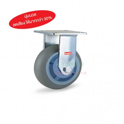 33979 6&quot;ลูกล้อยางเทาแป้นตาย หน้าโค้ง รุ่น MAX ยี่ห้อ PAREO