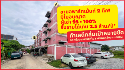 กลุ่มเป้าหมายชัด ความเสี่ยงต่ำ! รับอย่างน้อย 2.5 ล้านต่อปี! ขายอพาร์ทเม้นท์ เคหะร่มเกล้า (ใกล้ซอยมิสทีน) ทำเลติดแหล่งงาน มีผู้เช่า 95%