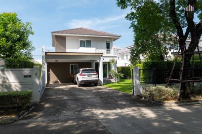 Warm, cozy, and great value! Beautiful single detached home at the front of the project with no house facing it. For Sale: Single House, Chaiyaphruek Pinklao – Kanchana, excellent location near Central Westgate, Soi Wat Phra Ngern, Kanchanaphisek Road, Ba