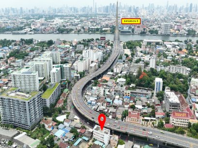 ตึกนี้พร้อมลงทุน!!! หอพักพร้อมร้านค้า! ติดถนน อรุณอัมรินทร์ วิวสะพานพระราม 8 ขายตึก อาคารพาณิชย์ หอพัก ริมถนน 5 คูหา 80 ตารางวา เหมาะทำหอพักรายวัน พร้อมร้านค้า มีที่จอดมอเตอร์ไซด์ ผังเมืองสีแดง รีบจับจองด่วน!!