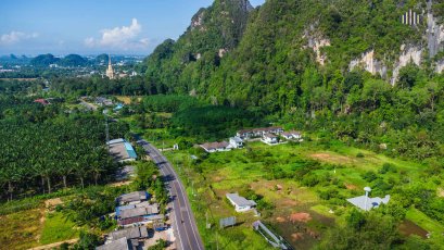 Perfect Opportunity for Developers! Rare Beautiful hillside Land for SALE, 15 Plots 5-2-86.9 Rai, On Most Scenic Road in Krabi City! Near Tiger Cave Temple, Krabi Noi