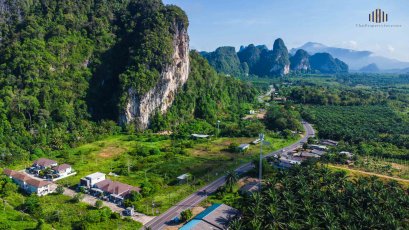 บ้านในฝันติดเขาวิวธรรมชาติสวยงาม!! ขายที่ดิน 150.6 ตร.วา ถนนวิวสวยสุดในเมืองกระบี่ สายกบ.6017 โพธิ์เรียง-วัดถ้ำเสือ กระบี่น้อย