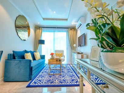 房子前面有大型水上公园，只有这里拥有最完善的中央服务！！出售公寓水上乐园，Seven Seas Le Carnival, Jomtien-Pattaya