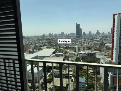 ชั้น 22  วิวเอเชียทีค วิวแม่น้ำ! ขายคอนโดเดอะคีย์ สาทร-เจริญราษฎร์(The Key Sathorn-Charoenraj) 55.25 ตร.ม 2 นอน 2 น้ำ ,ใกล้ทางด่วนศรีรัช 800 ม. ใกล้โรงเรียนนานาชาติ Shrewsbury ! ด่วนมาก