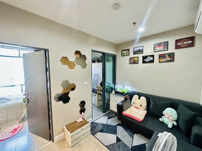 Stunning ready-to-move-in condo in a food hub area!! Condo for sale at Metro Sky Bang Son Interchange project, Prachachuen Road, area 28.05 sq.m. The room is beautifully and perfectly sectioned!