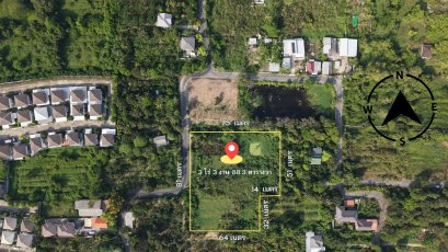 暖武里府Tha It - Thaimaa - Ratchaphruek地区待售土地，面积3莱3 Ngan| 适合建造豪华私人庄园或大家庭别墅