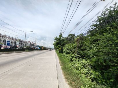 Beautiful Square-Shaped Land for Sale on Malai Man Road, 100 Sq.wah, Near Wang Khon Intersection and PTT U Thong, Suphan Buri