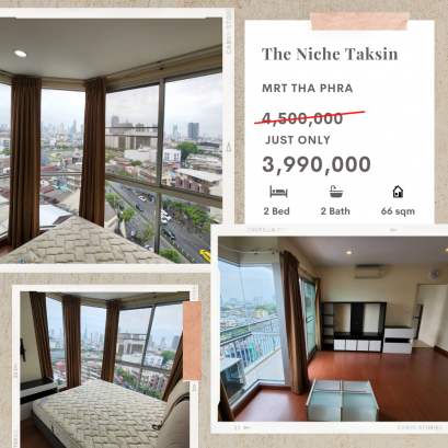 Condo for sale The Niche Taksin Best View ! in the West side of Bangkok!! 66 Sq.m