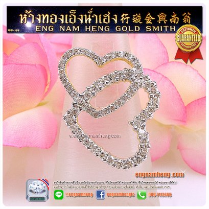 จี้เพชรหัวใจคู่ น่ารักน่าใส่ค่ะ