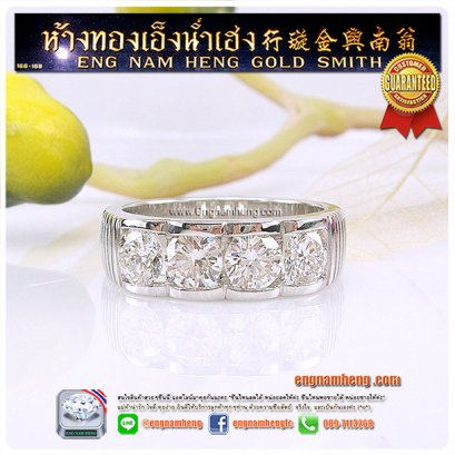 แหวนเพชรเบลเยี่ยมคัท น้ำ98 เรือนทองคำขาว เพชรขาวสวยมากๆๆ