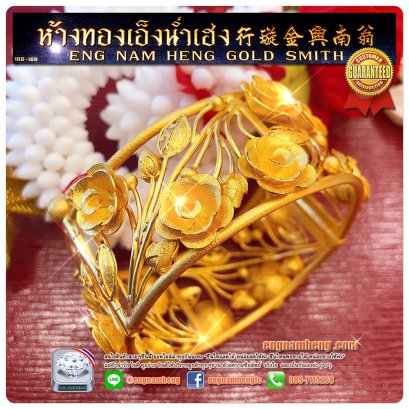 กำไลกุหลาบ ทองคำ 99.99% งานละเอียดสวยน่ารัก เนื้องานสวยเนี้ยบ ฝีมือช่างดีมากๆค่ะ