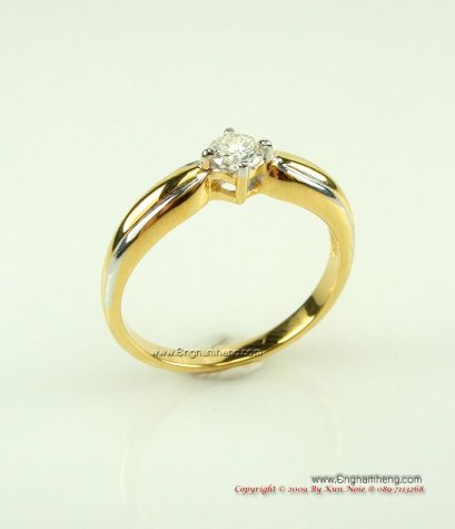 แหวนเพชรแท้ เรือนทอง 90% รูปแบบเก๋ค่ะ