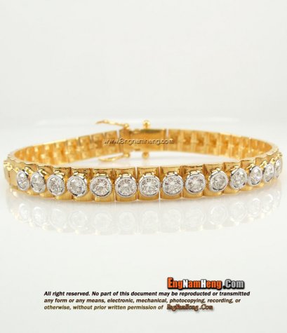 สร้อยข้อมือเพชรเบลเยี่ยม น้ำ98 F-Color/VVS น้ำหนักเพชรรวม 1.98 กะรัต ใส่ติดข้อมือใส่ทำงานได้ทุกๆวันค่ะ