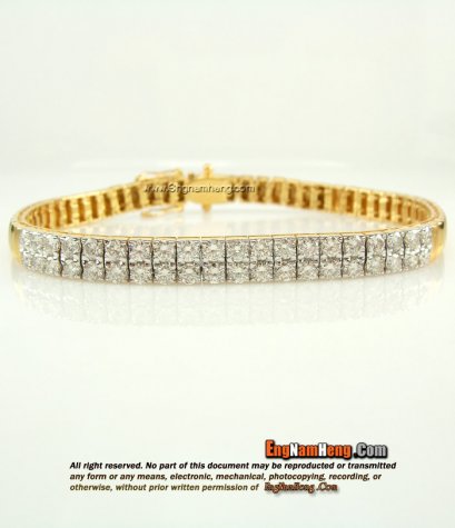 สร้อยแขนเพชรเรียง 2 ชั้น เพชรเบลเยี่ยมคัตค่ะ