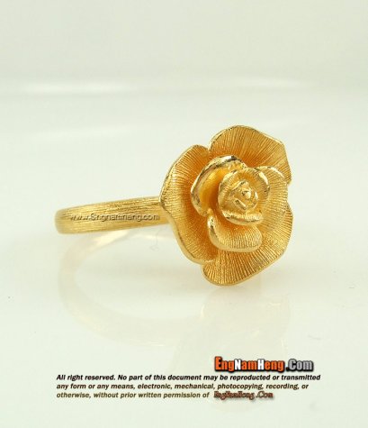 แหวนทองดอกกุหลาบ ขนาดไม่ใหญ่ ทอง 24K Prima Gold ค่ะ