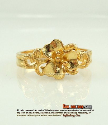 แหวนทอง 99.99 เปอร์เซ็นต์ ลายดอกไม้ค่ะ