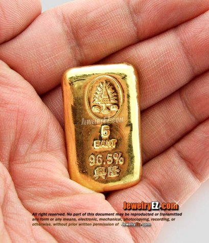 ทองคำแท่งยี่ห้อ แม่ทองสุก น้ำหนัก 76.20กรัม (5บาท)